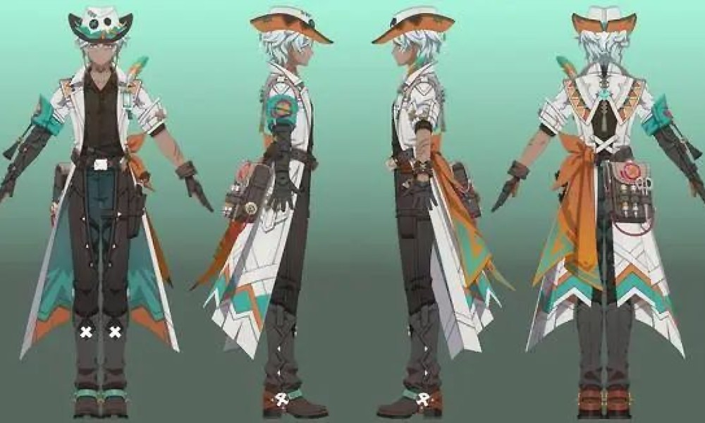 原神伊法建模曝光 手持左轮的首位风系成男