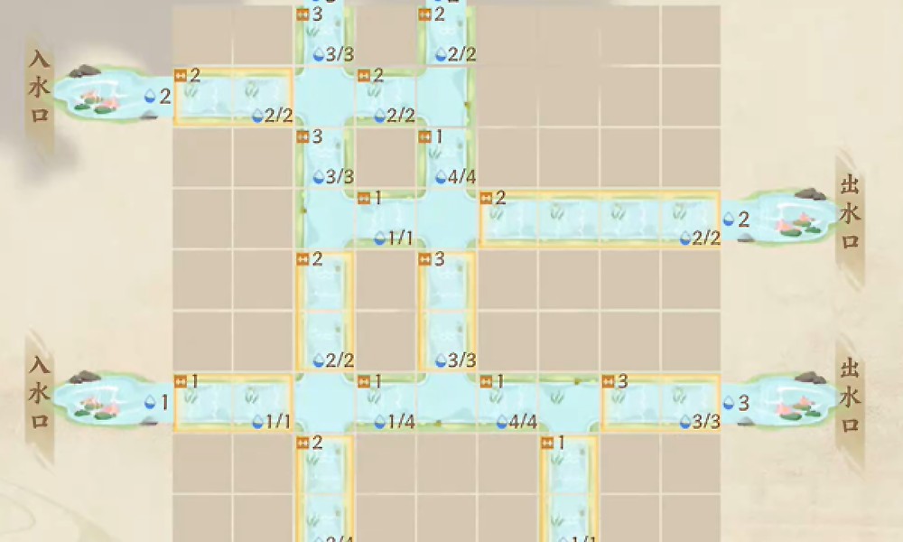 忘川风华录水沃西川关卡攻略 识水疏流1-6关卡摆法