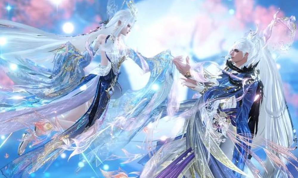 逆水寒手游全新神鸟时装首曝 化身神祇游天际