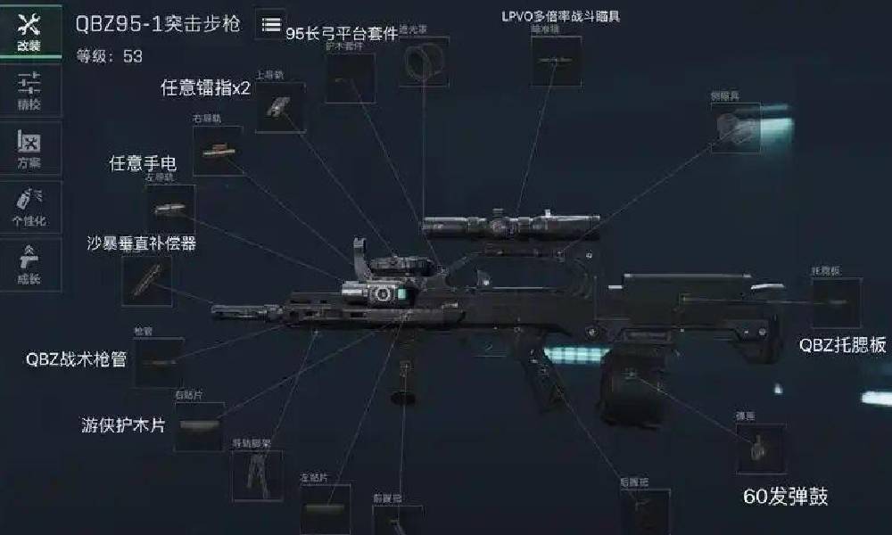 三角洲行动S5赛季QBZ95烽火地带改枪码