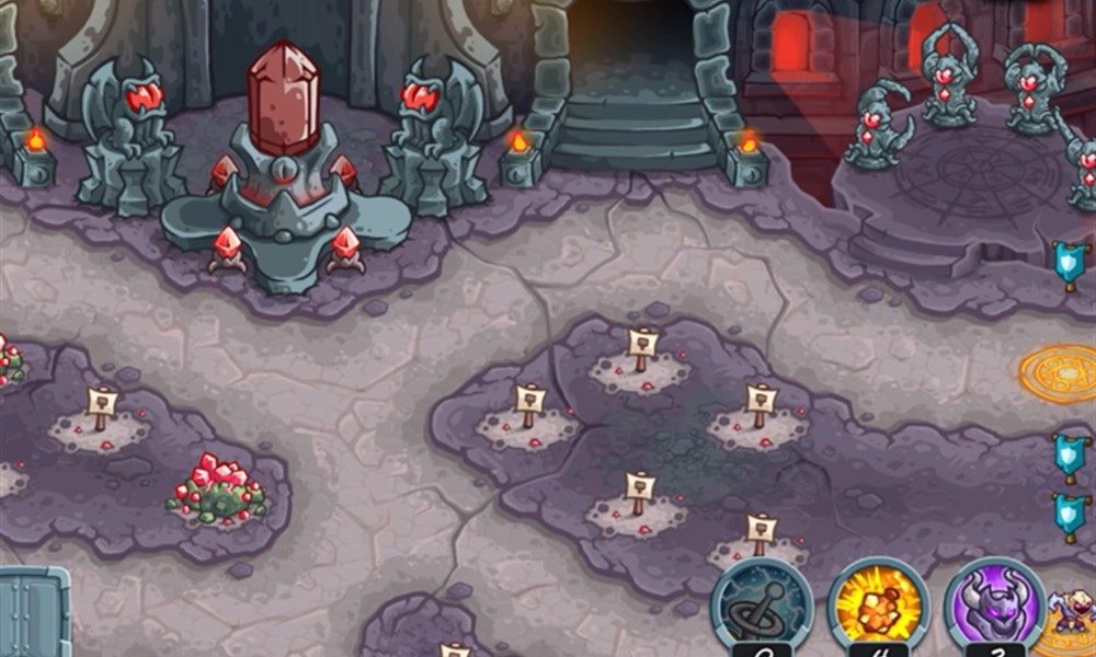 王国保卫战5四个石像怎么解谜 神庙庭院通关攻略