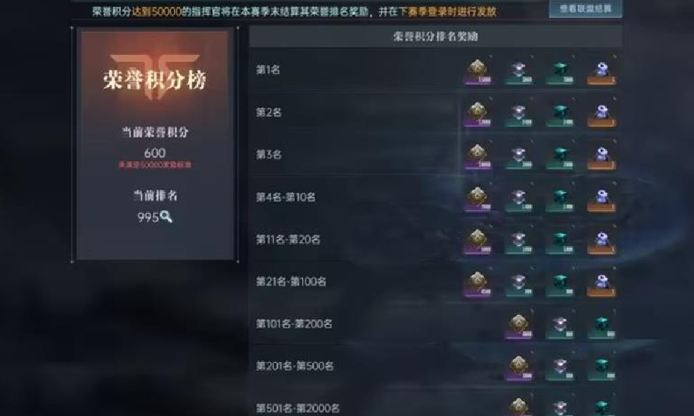 群星纪元S3赛季个人结算规则发布 与前赛季规则相同