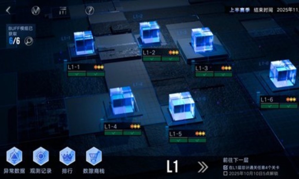 无期迷途数据间隙L1 六关卡怎么配队阵容思路