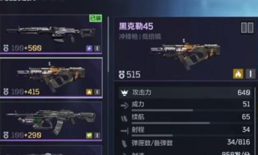 逆战未来冲锋枪有哪些 逆战未来冲锋枪推荐