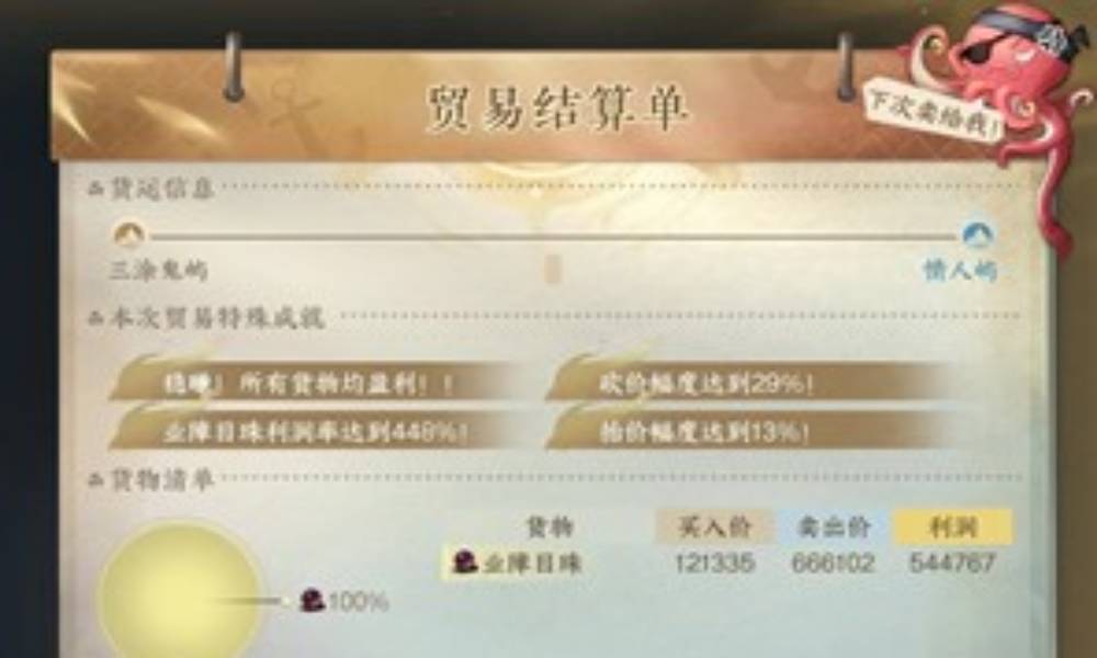 逆水寒本周航海贸易路线推荐 特级航海贸易单攻略