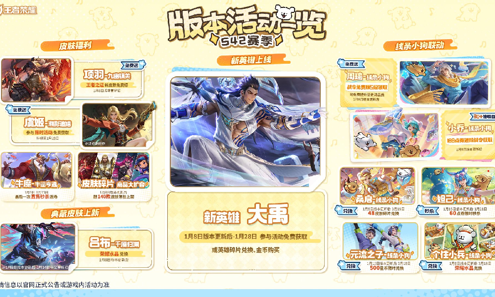 王者荣耀S42赛季今日开启 新英雄与海量活动上线