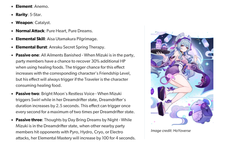 梦见月瑞希的属性,图源Eurogamer