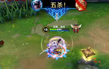 王者荣耀露娜对战解说 后期无敌塔下强双杀