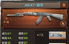 CF手游AK47-狼牙属性介绍 同型号武器对比