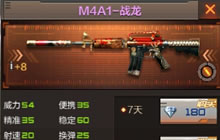 CF手游M4A1战龙属性介绍 同型号武器对比