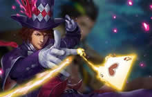 王者荣耀狄仁杰变身魔术师 炫酷卡牌飞飞飞