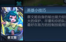 王者荣耀蔡文姬技能定位全面剖析 全职奶妈
