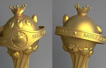 王者对决 《球球大作战》塔坦杯冠军奖杯公布