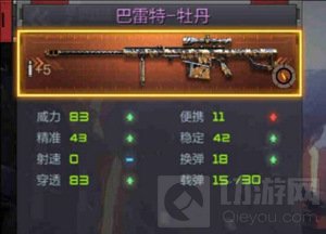 CF手游巴雷特-牡丹弹道测评 致命的华丽绽放