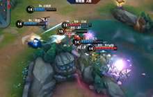 王者荣耀职业联赛DL对战XQ 团战艺术DL展现