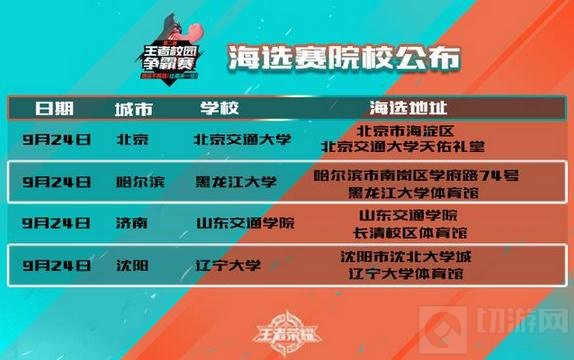 王者荣耀校园开战在即 四大高校零门槛开战