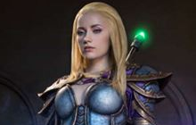 炉石传说精彩COS 吉安娜与瓦蕾拉牌桌对决