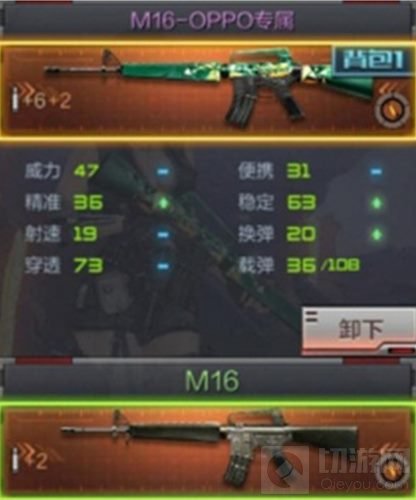 CF手游M16OPPO和M16哪个更厉害 武器对比分析
