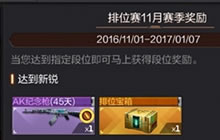 CF手游排位赛11月赛季奖励有什么 奖励内容介绍
