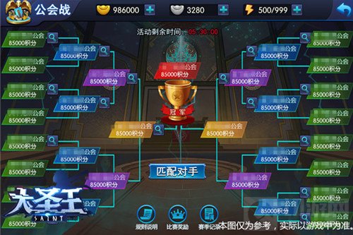 积分晋级 大圣王手游荣耀军团公会战规则介绍