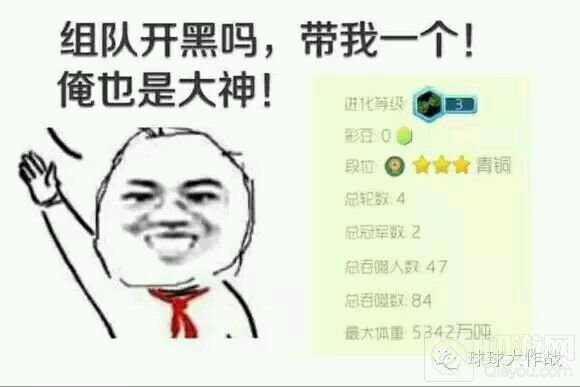 球球大作战斗图表情包来一波 扶朕起来玩球球