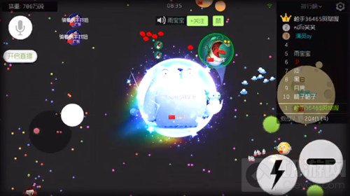 球球大作战淡定的雪熊少爷搭配斗转星移截图赏析