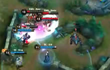 王者荣耀职业联赛DL对战BWS 张飞切后超神