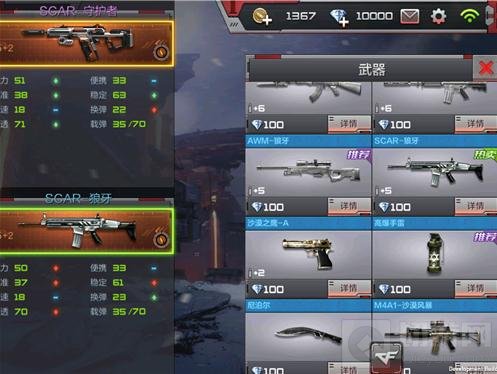 CF手游SCAR守护者和狼牙哪个好 哪个值得入手