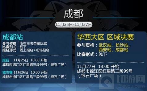 王者城市赛成都站明日开团 周日决战蓉城之巅