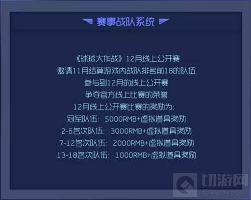 球球大作战12月线上公开赛打响 比赛开始时间通知