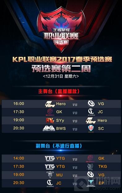 王者荣耀2107KPL春季赛预选赛第二周鸣锣开战
