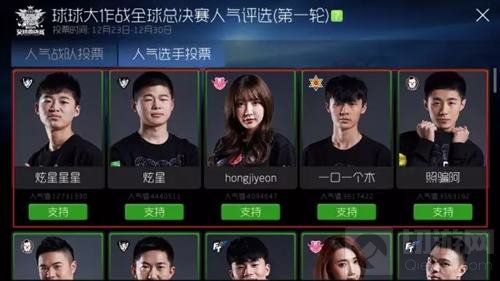 球球大作战BGF人气评选首轮结束 结果新鲜出炉