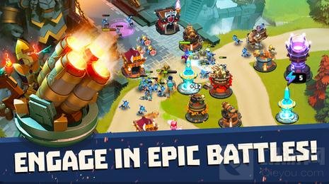 守卫城堡登陆移动平台 卡通画风的对战塔防