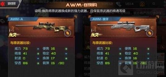 CF手游AWM枪王荣耀怎么换购 武器换购步骤