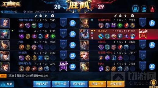 王者荣耀高评分战绩分享 20高评分英雄推荐