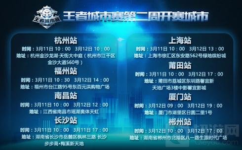 王者荣耀城市赛第二轮城市3月11日燃血再战