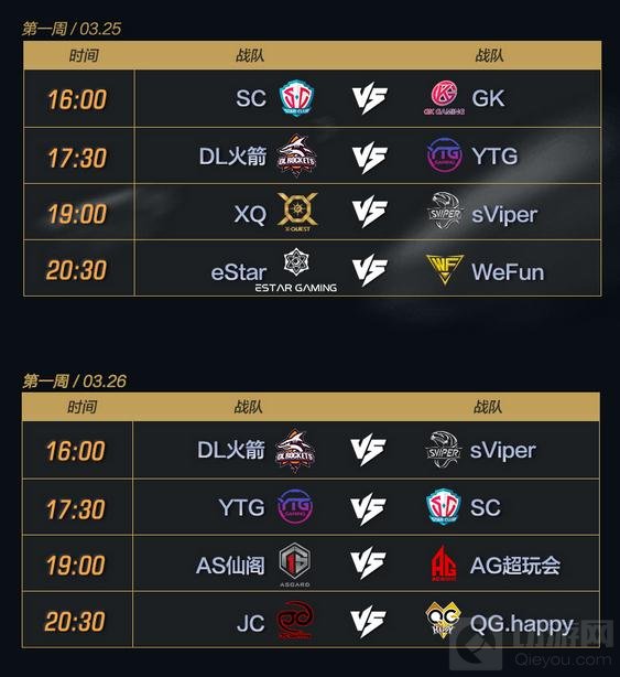 王者荣耀2017年KPL职业联赛春季赛赛程出炉