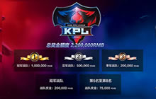 王者荣耀KPL赛事奖金曝光 220万将花落谁家