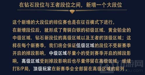 王者荣耀排位赛调整内容 钻石新增大段位详解
