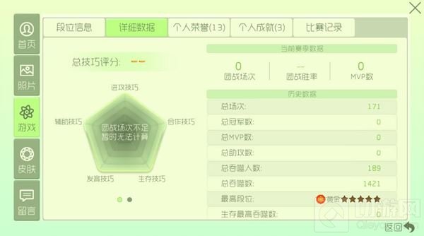 球球大作战全新游戏数据界面改变 能力更清晰