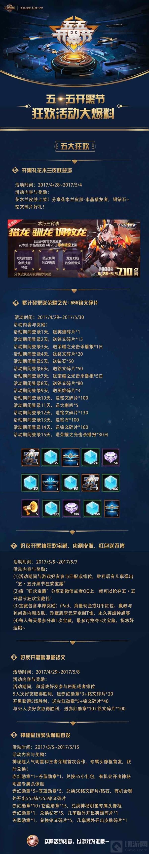 王者荣耀五五开黑节 多重狂欢活动全面爆料