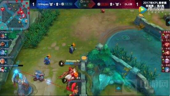 王者荣耀最强关羽KPL QGhappy.Fly飞牛将军参上
