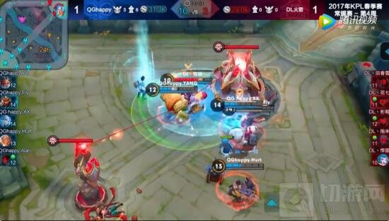 王者荣耀最强关羽KPL QGhappy.Fly飞牛将军参上