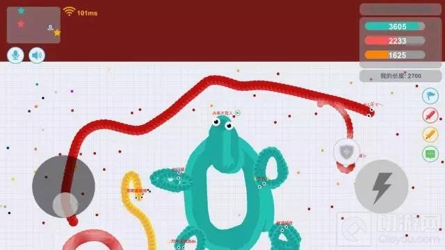 贪吃蛇大作战玩家蛇形写字秀 不为段位只为娱乐