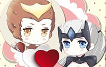 王者荣耀孙悟空和露娜Q版手机壁纸 萌动你心