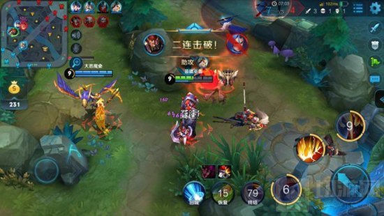 王者荣耀典韦上单消耗 团战后排收割敌方英雄