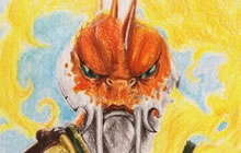 炉石传说卡牌原画手绘分享 围观大神小姐姐