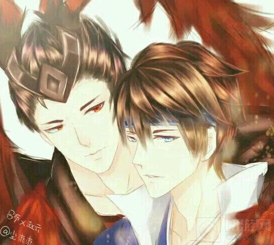 王者荣耀赵云吕布cp图 想不到你是这样的吕布