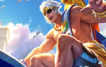 王者荣耀夏侯惇乘风破浪原画 是时候展示身材了