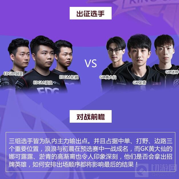 谁是峡谷单挑王 王者荣耀冠军杯个人赛对战前瞻